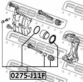FEBEST Nissan Brake Caliper Repair Kit 0275-J11F