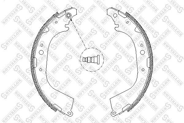 STELLOX 2004-2015 Toyota Hilux Brake Shoe Set Rear 04495-25110