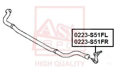 FEBEST NISSAN Front Left Stabilizer Link 0223-S51FL