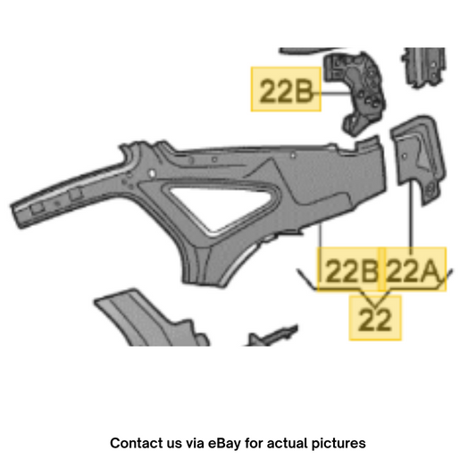 2012–2015 Audi A6 Inner Right Quarter Panel Used OEM 4G5809052