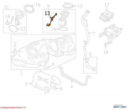 2018 Cadillac CTS Fuel Level Sensor Kit Used OEM 13592927