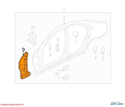 2009 Chevrolet Lumina S Reinforcement Body H/PLR LWR Left Used OEM 92267152