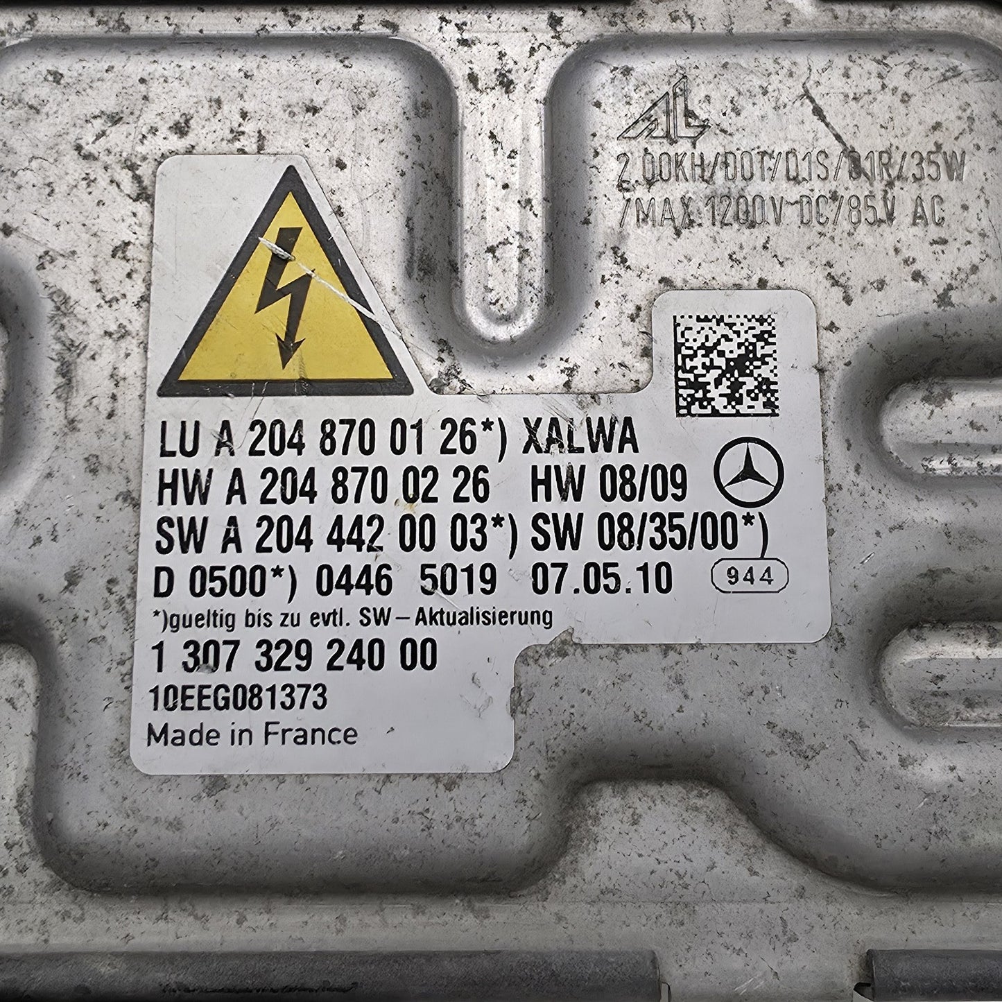 2007-2013 Mercedes-Benz C300 Xenon HID Headlight Ballast A2048700126