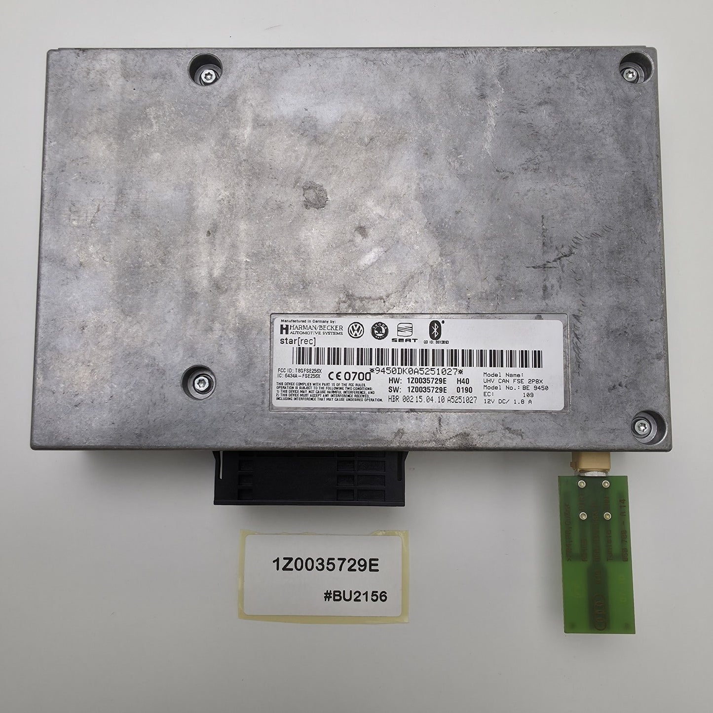 2008-2012 Skoda Octavia Bluetooth Interface Control Module 1Z0035729E
