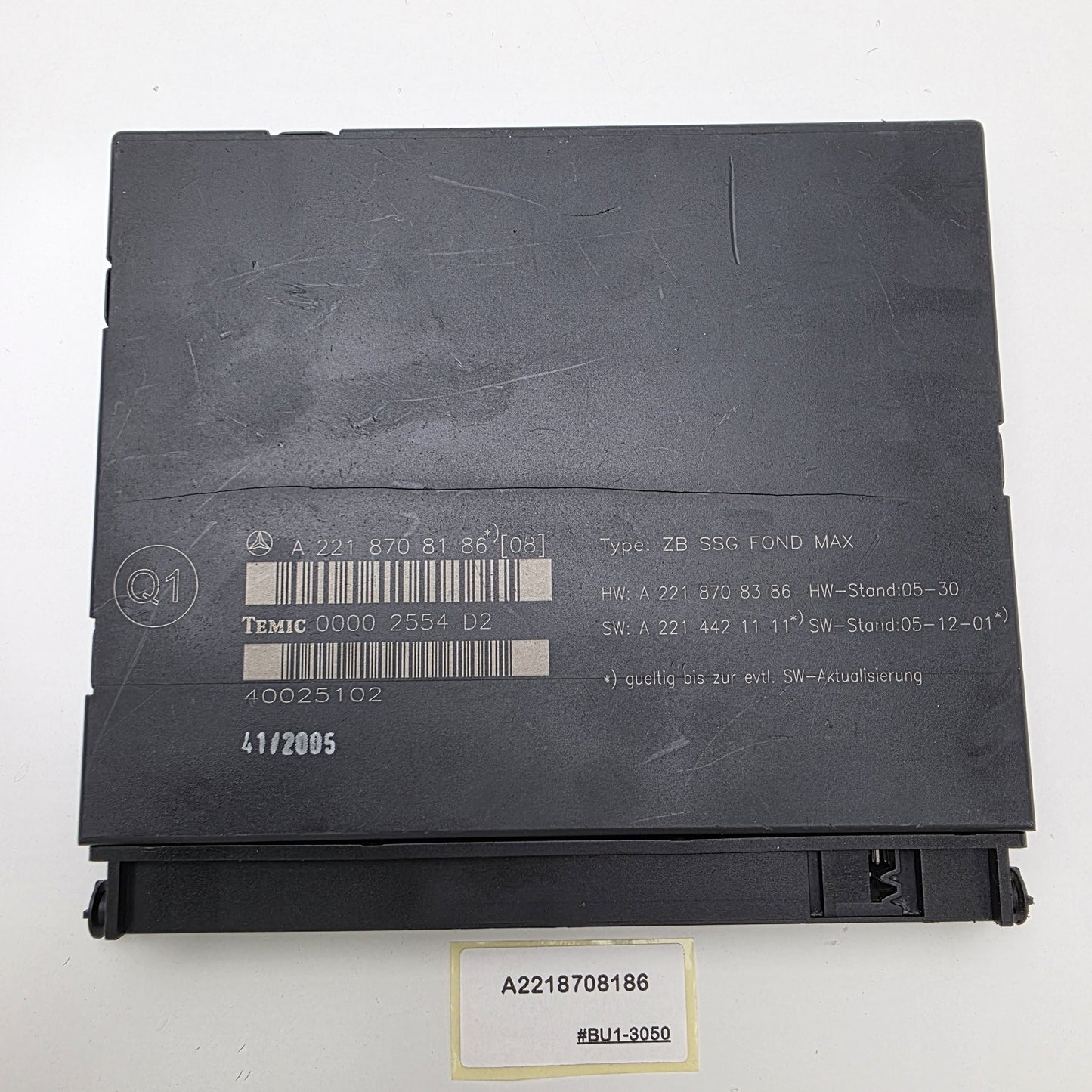 2005-2013 Mercedes-Benz W221 Rear Seat Control ECU Module A2218708186