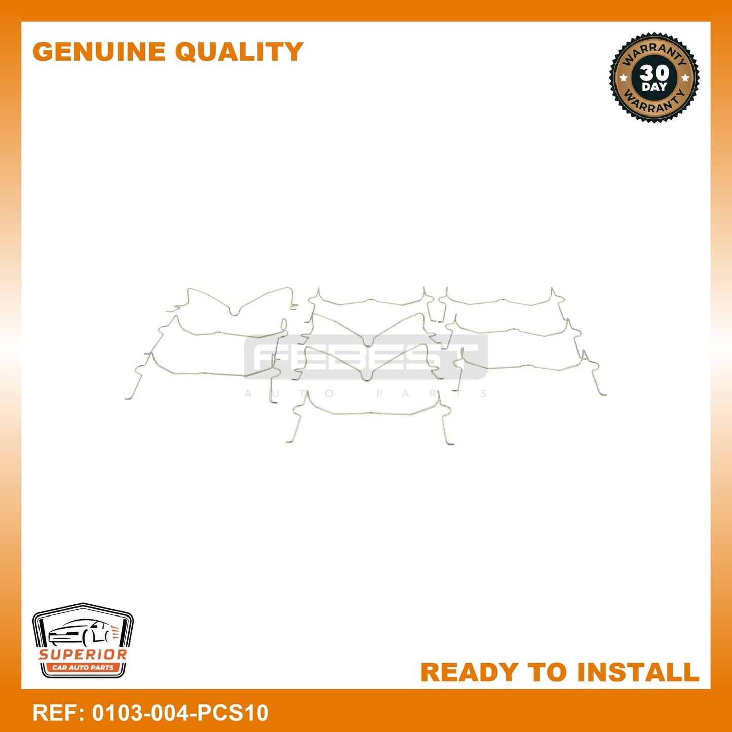 FEBEST TOYOTA Spring Disc Brake Pad 0103-004-PCS10