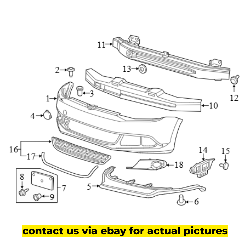2014 Volkswagen Jetta Front Bumper Cover Used OEM 5C6807217DGRU