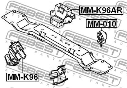 FEBEST 1998-2009 Mitsubishi Montero Sport Rear Engine Mount AT MM-K96AR