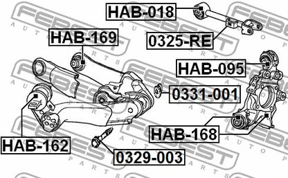 FEBEST 2013-2020 Honda CR-V Bush Control Arm Mounting HAB-168