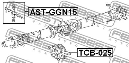 FEBEST 2010-2015 Toyota Hilux Propshaft Centre Bearing TCB-025