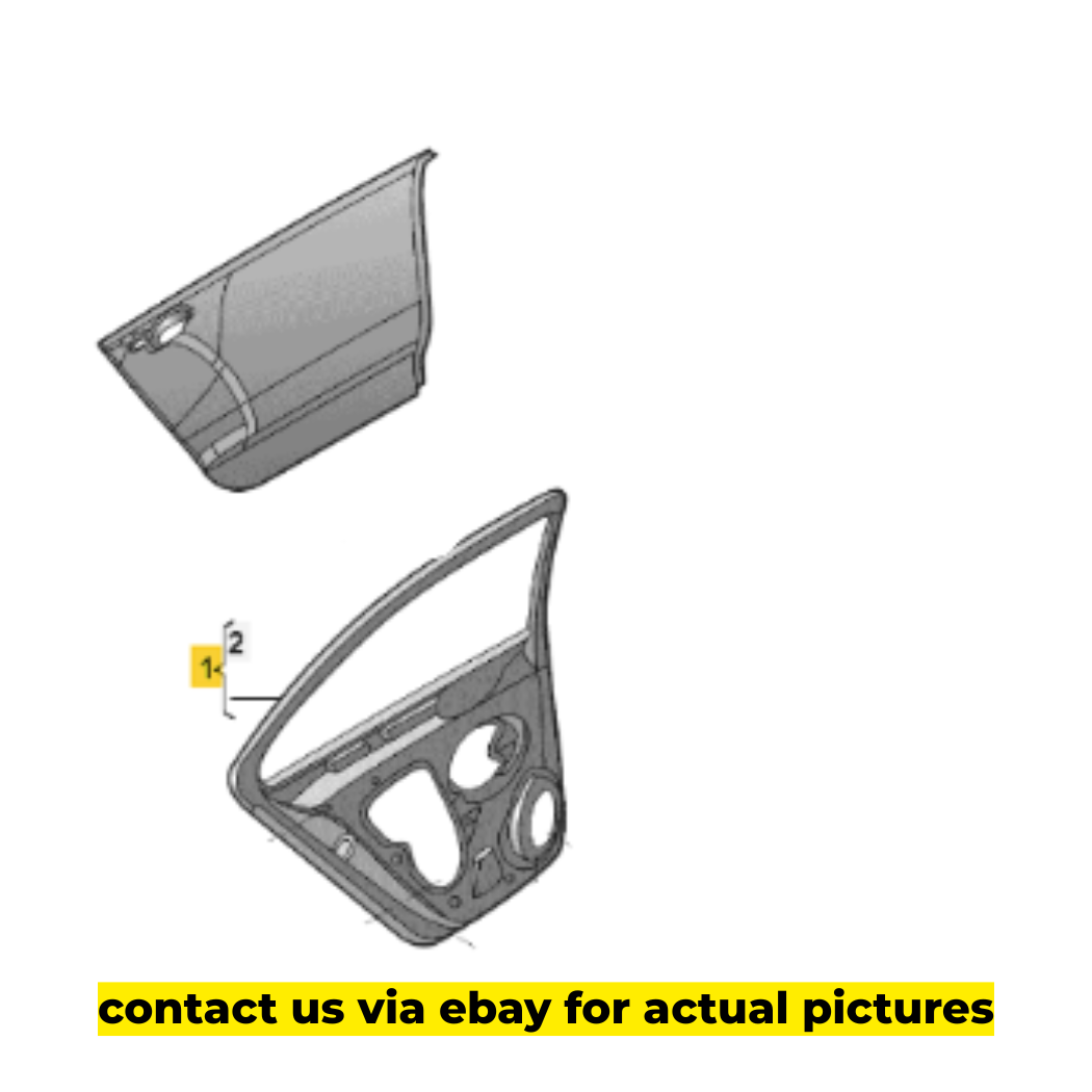 2014 Volkswagen Jetta Rear Right Door Shell Used OEM 5C6833056E