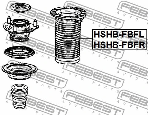 FEBEST 2012-2015 Honda Civic Front Shock Absorber Boot HSHB-FBFR
