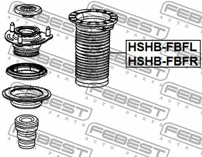 FEBEST 2012-2015 Honda Civic Front Shock Absorber Boot HSHB-FBFR