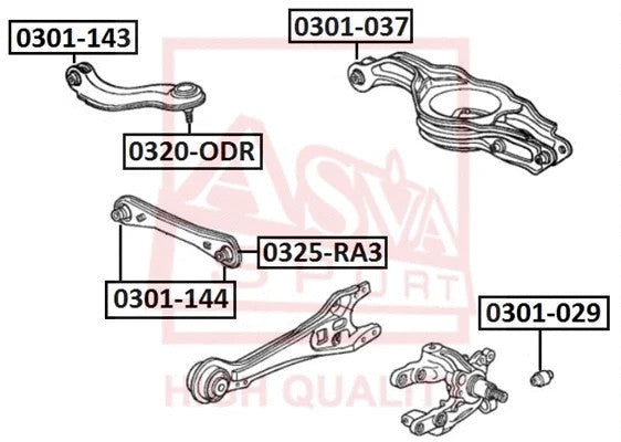Febest Ball Joint Rear Upper Arm 0320-ODR
