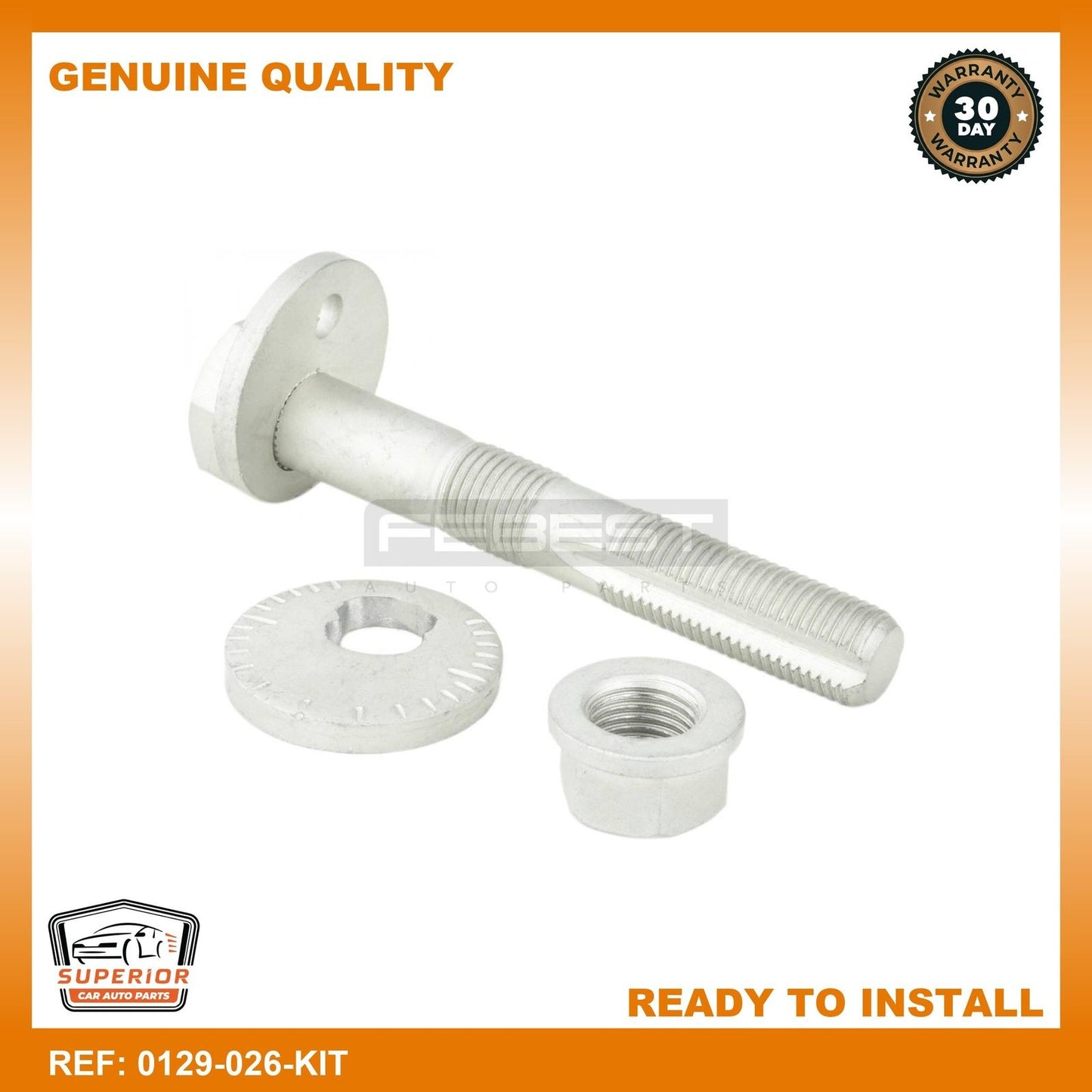 Febest 2016 Toyota Venza Camber Adjusting Eccentric Bolt Kit 0129-026-KIT