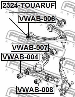 FEBEST 2003-2015 Audi Q7 Front Lower Control Arm Bushing VWAB-008