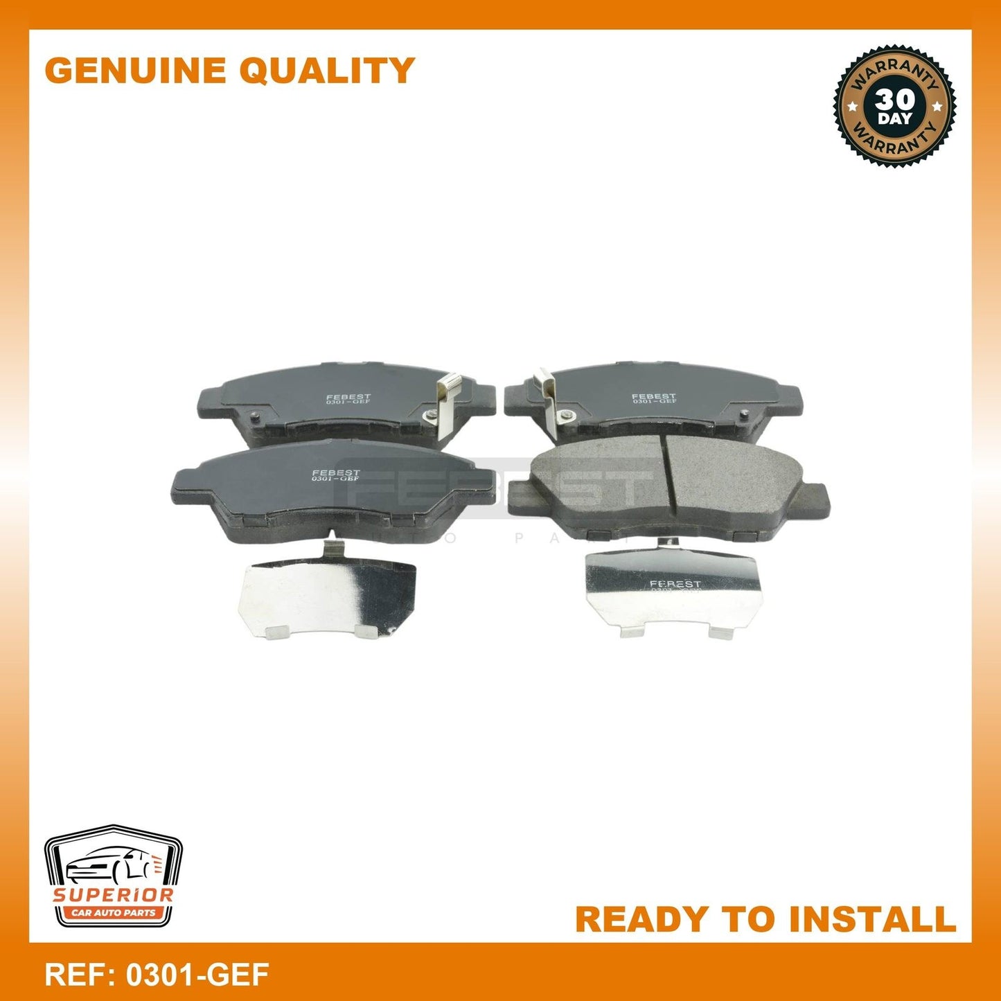 FEBEST 2010-2011 Honda Insight Brake Pad Set 0301-GEF