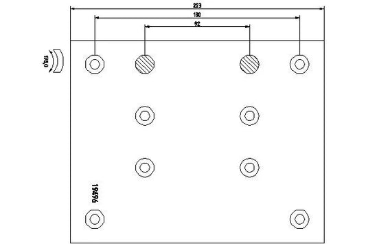 TEXTAR Mercedes-Benz Brake Lining Kit, Drum Brake 1949602