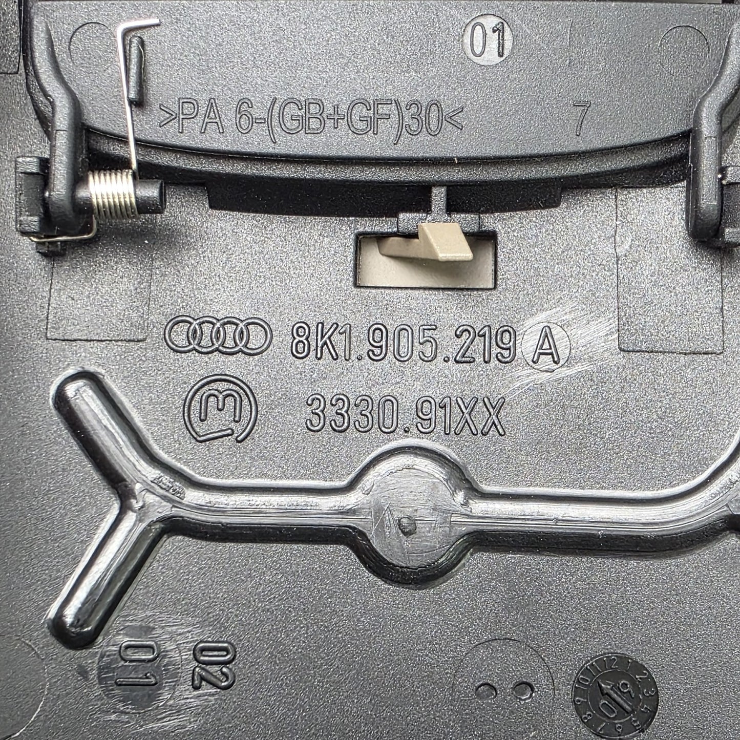 2009-2016 Audi S4 Ignition Switch Trim 8K1905219A_GRAY