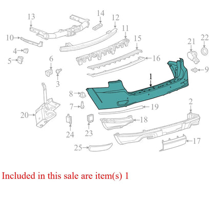 2015 Jeep Grand Cherokee Rear Bumper Cover Used OEM 1VQ65TZZAA