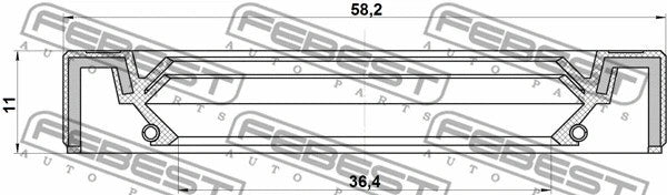 FEBEST 2013-2019 Toyota Highlander Drive Shaft Oil Seal 38x58x11 95IBS-38581111L