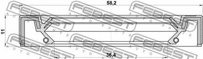 FEBEST 2013-2019 Toyota Highlander Drive Shaft Oil Seal 38x58x11 95IBS-38581111L