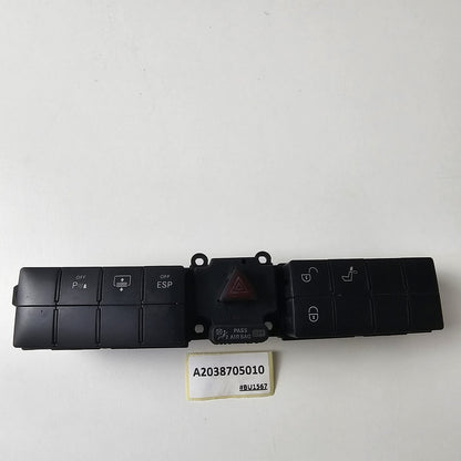 Mercedes W203 C-Class Switch Block Parktronic & Rear Window Blind A2038705010