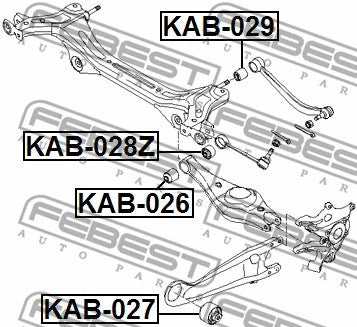 FEBEST 2006-2012 Kia Sedona Rear Rod Bushing KAB-027