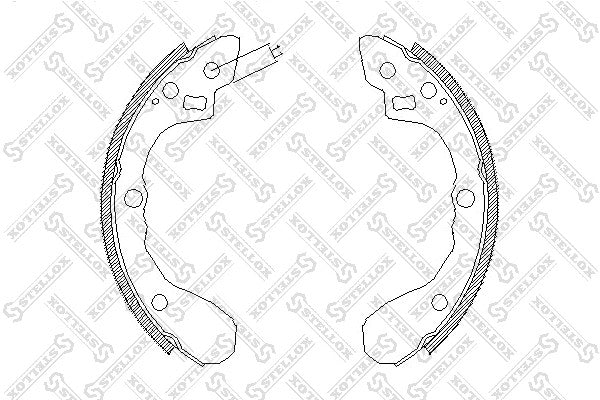 STELLOX 1997-2004 Kia Sephia Rear Brake Shoe & Lining Kit 0K02N12638Z