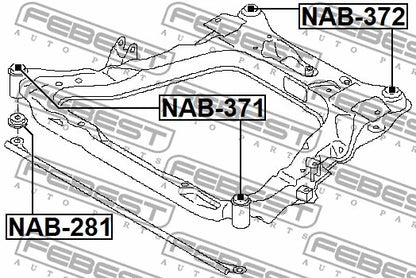 FEBEST NISSAN SUBFRAME FRONT BUSHING - NAB-371
