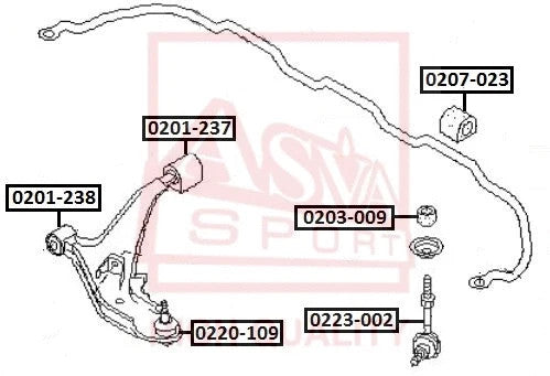 FEBEST 1995-1999 Nissan Maxima Ball Joint Front Lower Arm 0220-109