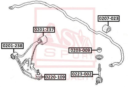 FEBEST 1995-1999 Nissan Maxima Ball Joint Front Lower Arm 0220-109