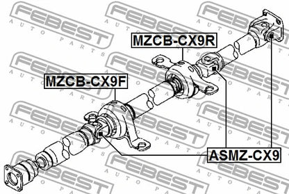 FEBEST 2007-2015 Ford Edge Drive Shaft Bearing MZCB-CX9R