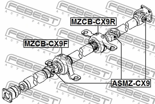 FEBEST 2007-2015 Ford Edge Drive Shaft Bearing MZCB-CX9R