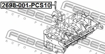 FEBEST VAG Screw Set, Camshaft Bearing Block 2698-001-PCS10