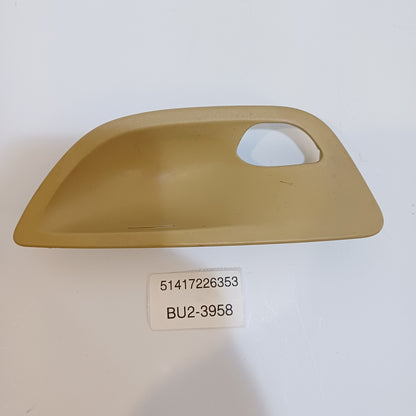 2009-2017 BMW F11 Interior Door Handle Cup Left Schwarz 51417226353