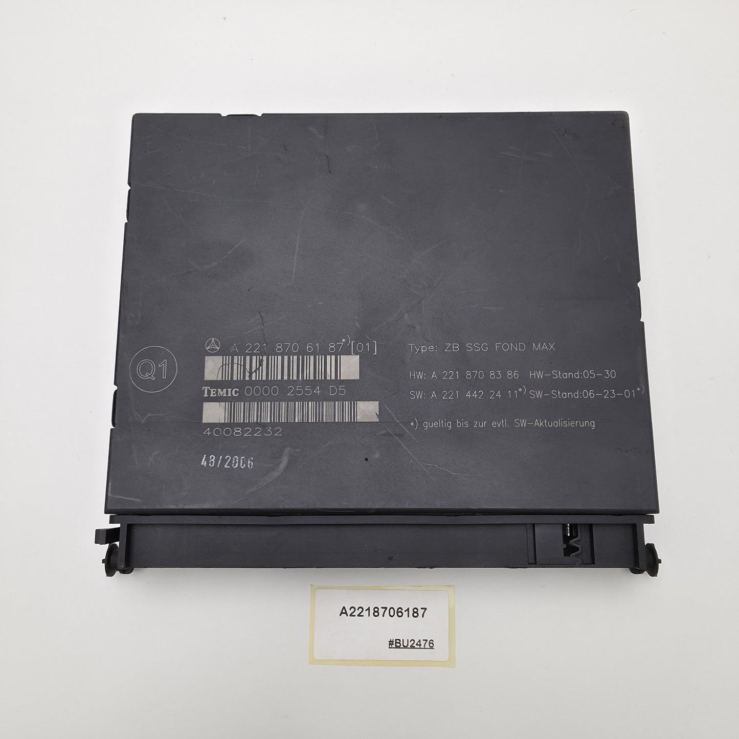 2005-2014 Mercedes-Benz S600 W221 Rear Seat Control Module A2218706187