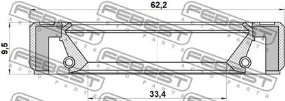 FEBEST 1995-2001 Suzuki Swift Drive Shaft Oil Seal 35X62X9.5 95GBY-35621010X
