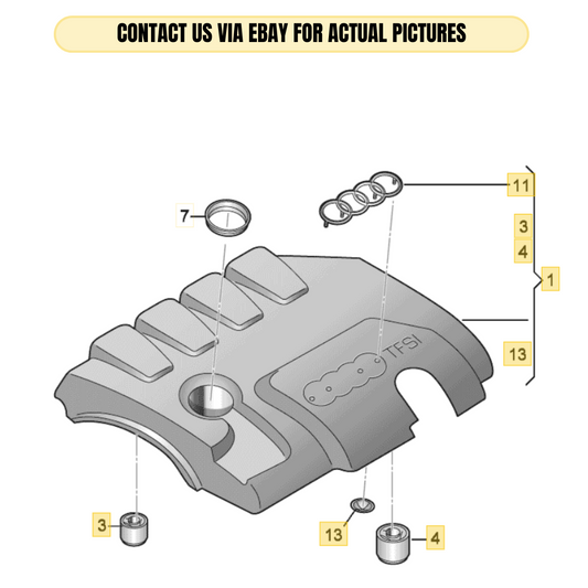 2010-2012 Audi A4 A5 Q5 2.0L Engine Cover Used OEM 06J103925AG