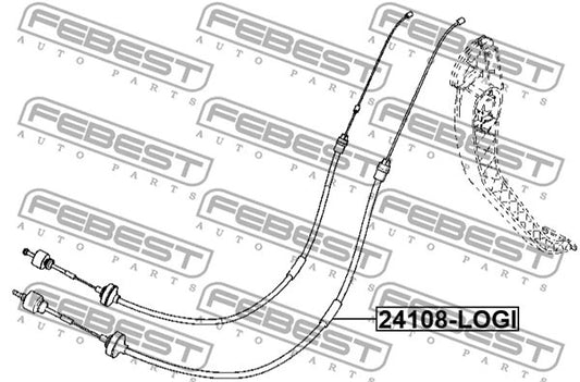 FEBEST 2015-2018 Renault Logan Clutch Cable 24108-LOGI