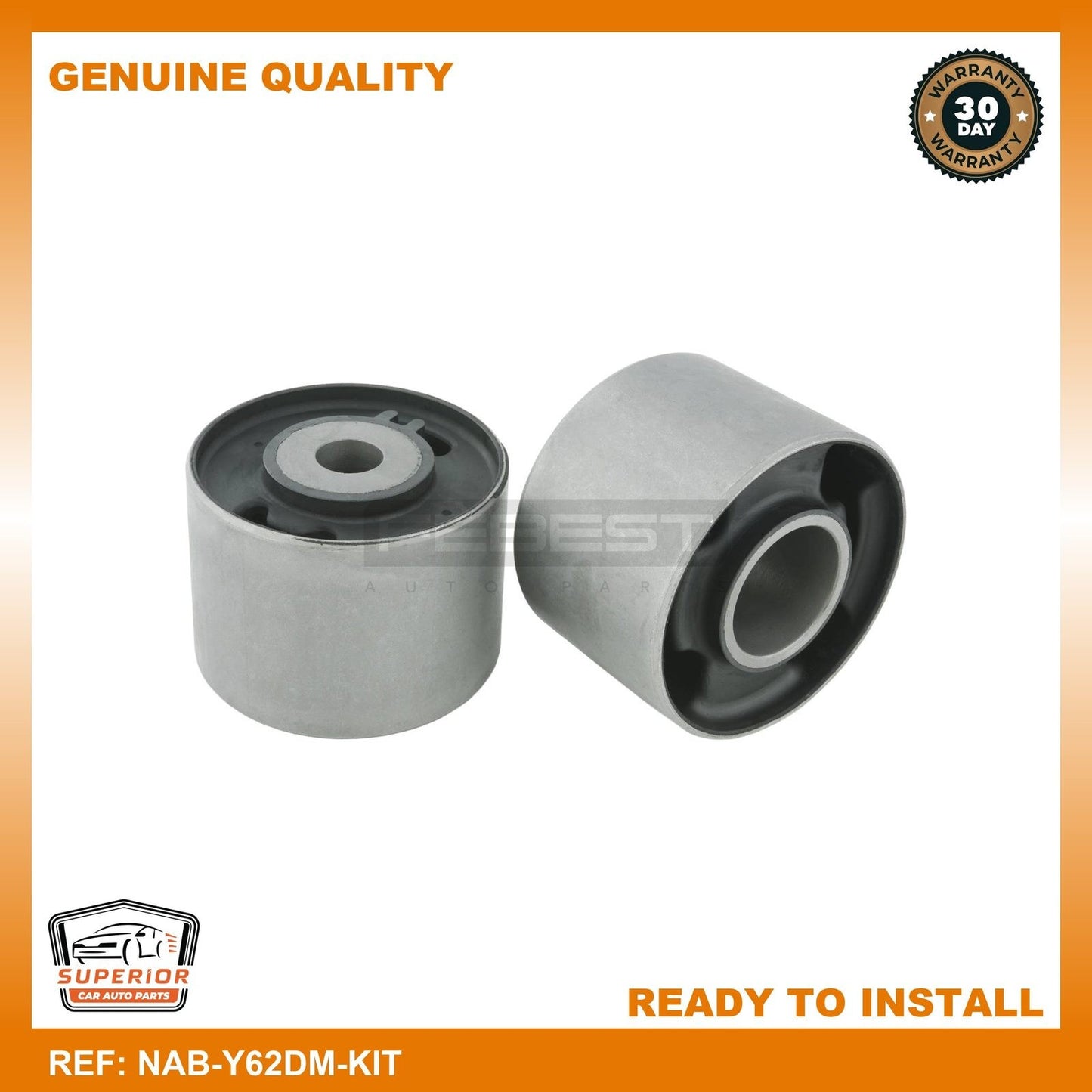 Febest 2010 Nissan Armada Rear Crossmember Bushing Kit NAB-Y62DM-KIT