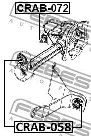 FEBEST 2001-2012 Jeep Cherokee Front Differential Bushing CRAB-072