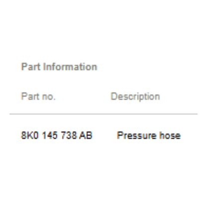 2011–2015 Audi A4  Intercooler / Turbo Charge-Air Hose Used OEM 8K0145738AB
