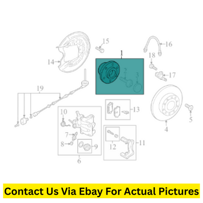 2014 Volkswagen Passat Front Wheel Bearing & Hub Assembly Set of 2 Used OEM