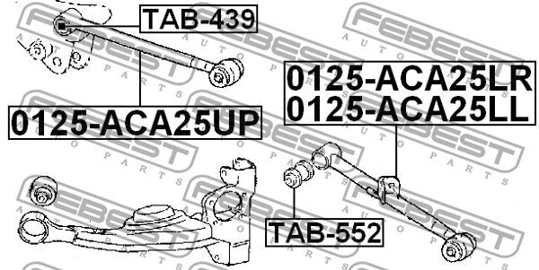 FEBEST 2000-2005 Toyota RAV4 Rear Transverse Rod Bushing TAB-552