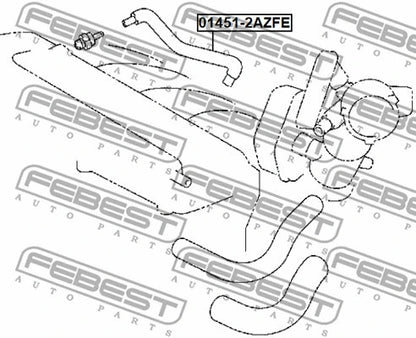 FEBEST 2000-2008 Toyota Camry Crankcase Breather Hose 01451-2AZFE