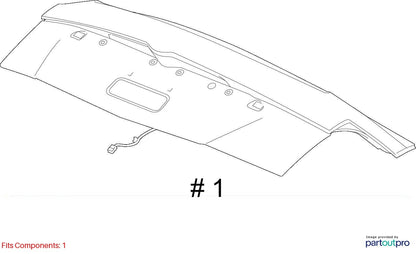 2018 Cadillac CTS Rear Compartment Lid Panel Used OEM 23361364