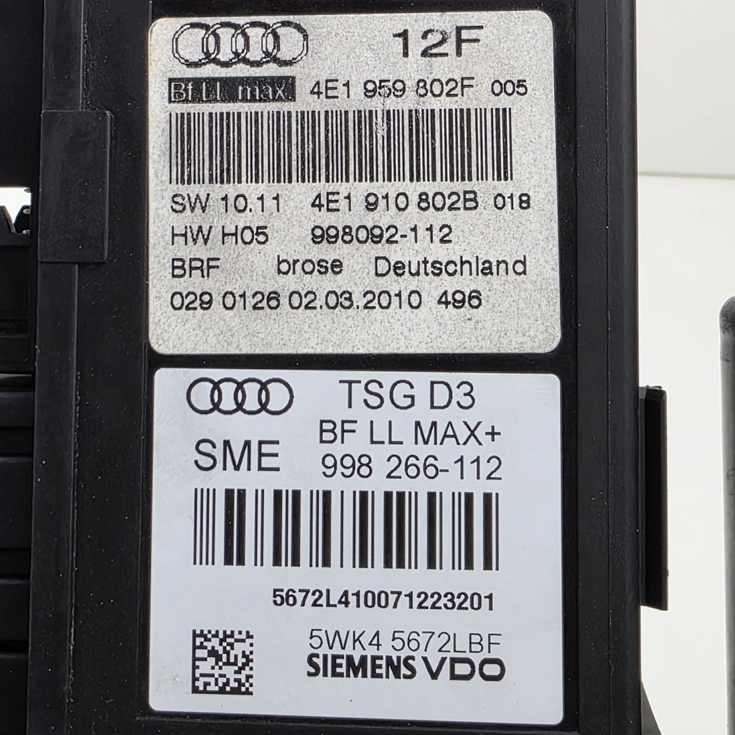 2004-2010 Audi A8 Quattro Window Motor Front Right Power Door 4E1959802F