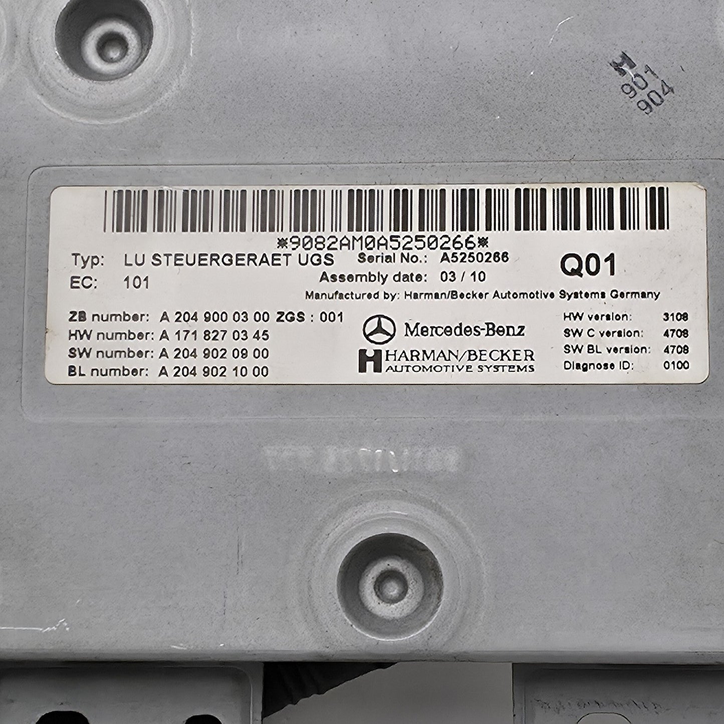 2007-2013 Mercedes-Benz S550 Multimedia Interface Control Module A2049000300