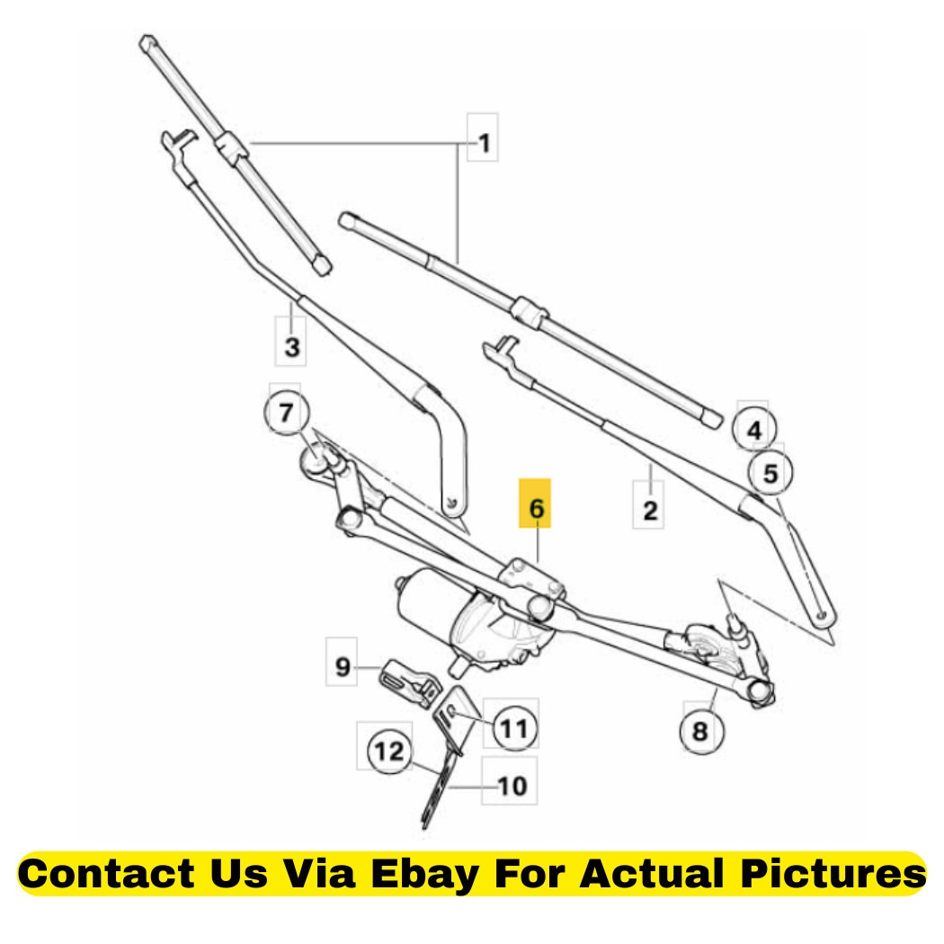 2012 BMW X6 Windshield Wiper System Complete Used OEM 61617200510